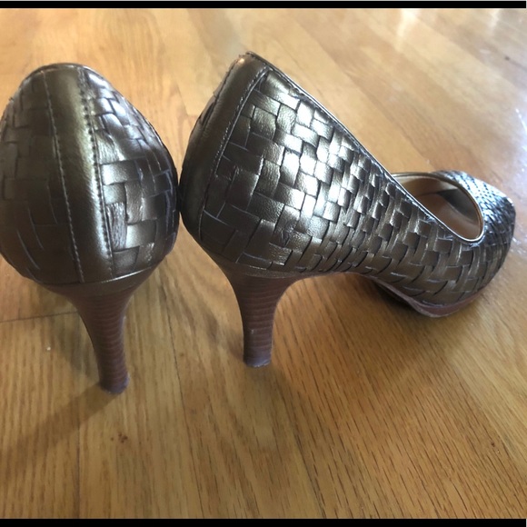 Cole Haan bronze woven heels - Picture 6 of 7